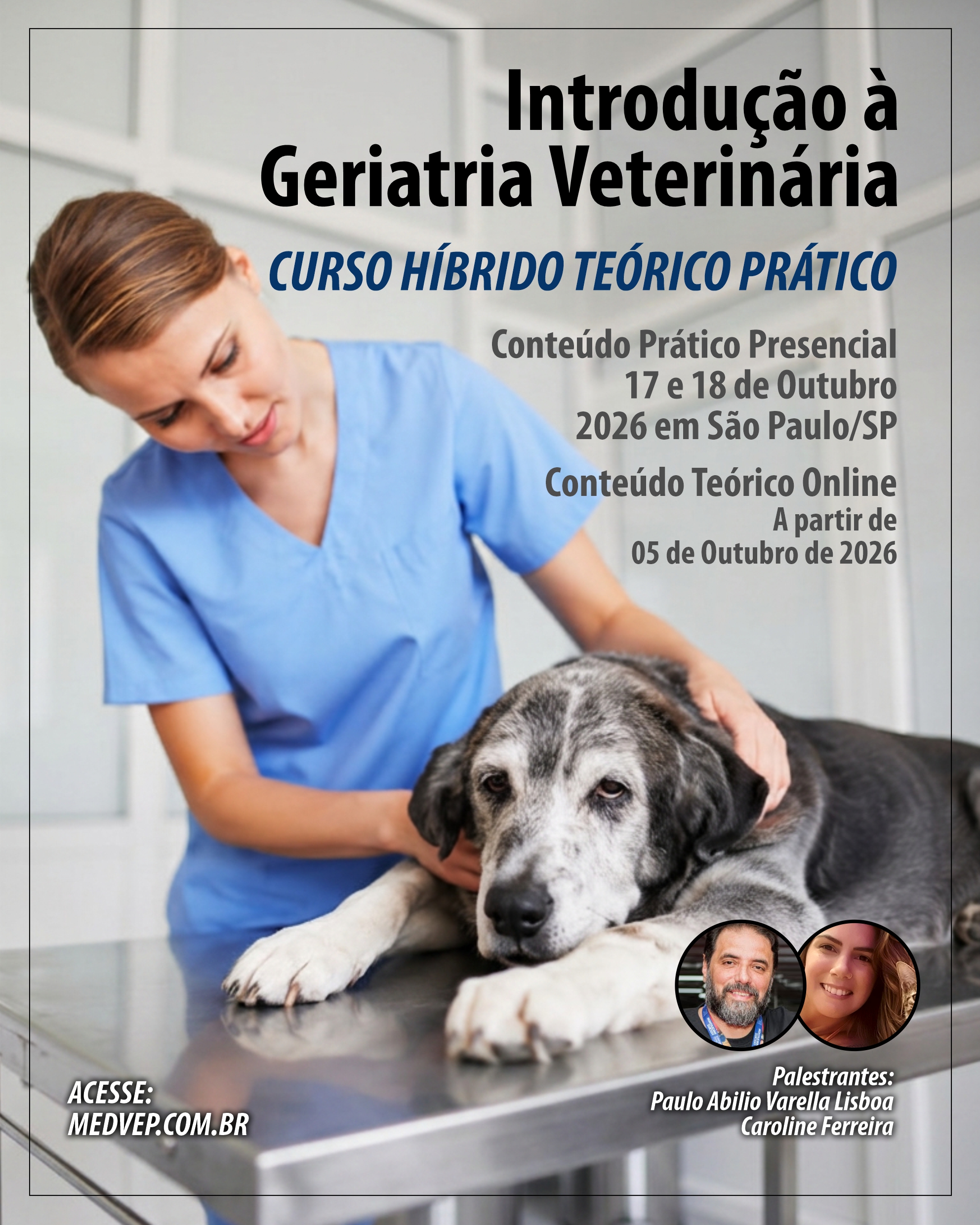 Introdução à Geriatria Veterinária - CURSO HÍBRIDO TEÓRICO PRÁTICO