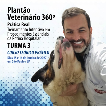 Plantão Veterinário 360º - Prática Real – Turma 3 - Treinamento Intensivo em Procedimentos Essenciais da Rotina Hospitalar - CURSO TEÓRICO PRÁTICO
